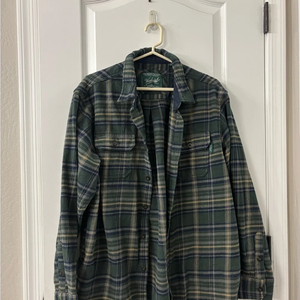 Woolrich Green Plaid Shirt Jacket